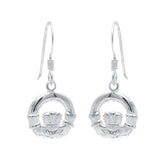 Celtic Claddagh Earrings in Sterling Silver